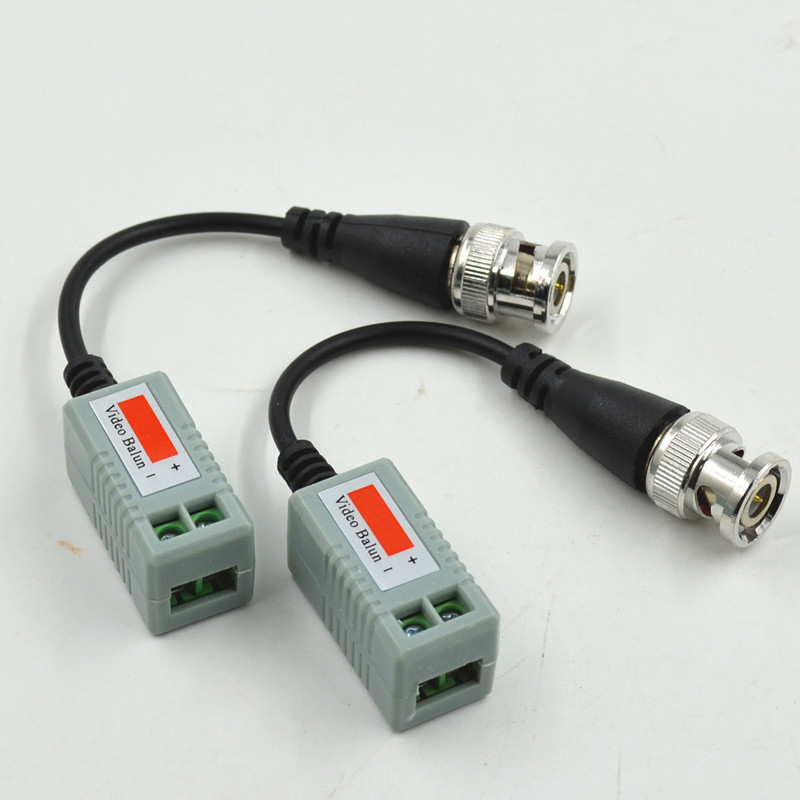 Hot pin high-definition passive twisted pair transmitter monitoring signal amplification video BNC joint waterproof anti-interference-Taobao