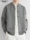 Mark Huafei Knitted Cardigan Sweater Men's Spring and Autumn New Trendy Handsome Handsome Color Solid Versatile Casual Loose Jacket