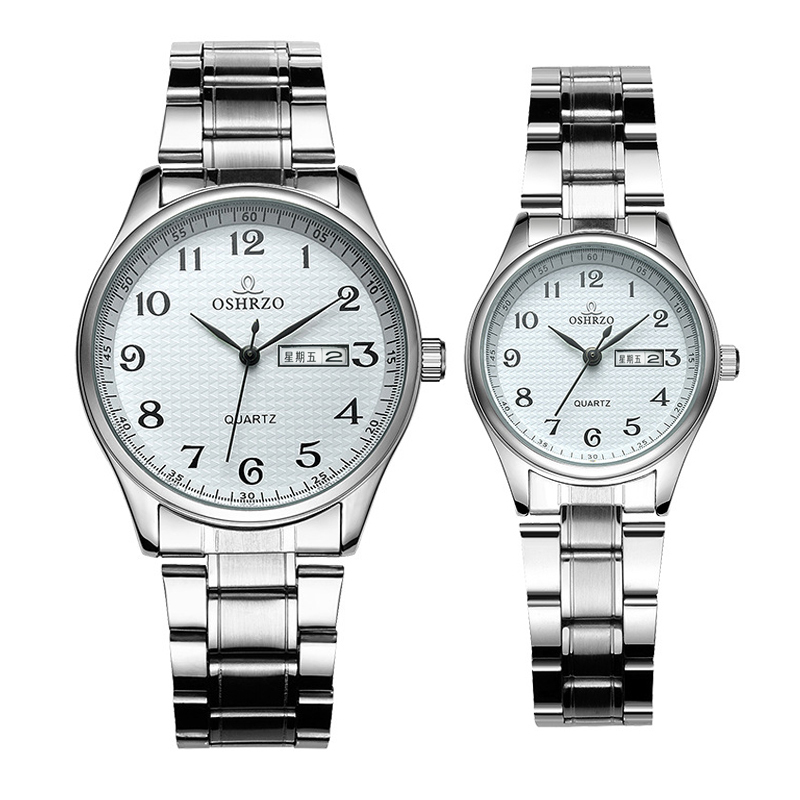 Elderly Watch with Dual Calendar, Large Font for Middle-Aged and Elderly Men, Women's Quartz Watch, Mechanical, for Parents, Women's Model, with Day of the Week