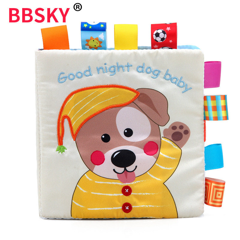 Puppy baby bub book co-set baby tear up and early teaching Puzzle Enlightenment Toy Book with entrance nibble not to fall color