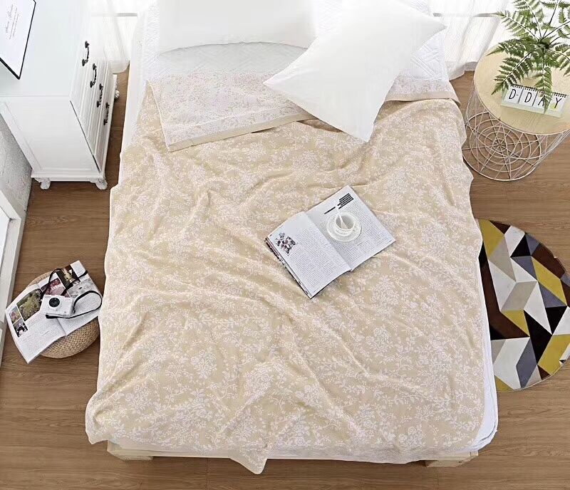 Miễn phí vận chuyển tăng gấp đôi gạc bông khăn đơn hoặc kép mùa hè mỏng giản dị lanh chăn mền máy lạnh chăn - Ném / Chăn chăn lông cừu nhật