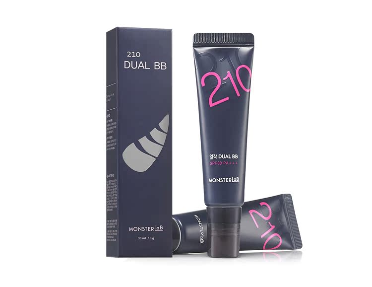 Trang điểm nam Hàn Quốc monlab Men BB cream 30g dầu kiểm soát mụn trứng cá 3g che khuyết điểm màu tự nhiên son dưỡng cho nam
