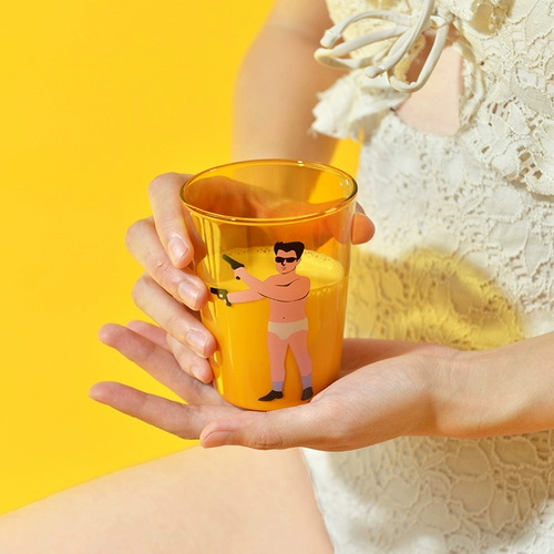 Yizistore Creative Color Glass Root Cup High Borosilica Print