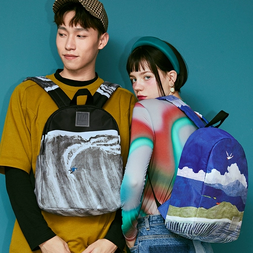 YIZISTORE Оригинальный модный школьный рюкзак подходит для мужчин и женщин, ручная роспись