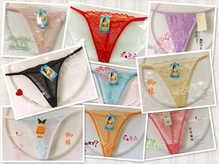 Nhà sản xuất phát hiện 5 hộp quà gợi cảm đầy đủ ren trong suốt siêu nhỏ đơn giản nữ nhỏ T quần cám dỗ giá quần lót nam