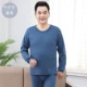 Qiu Yi quần dài phù hợp với người đàn ông trung niên và cao tuổi đồ lót cotton mỏng giữ nhiệt mùa đông nửa cổ cao áo len cotton năm sinh - Phù hợp với nóng lên