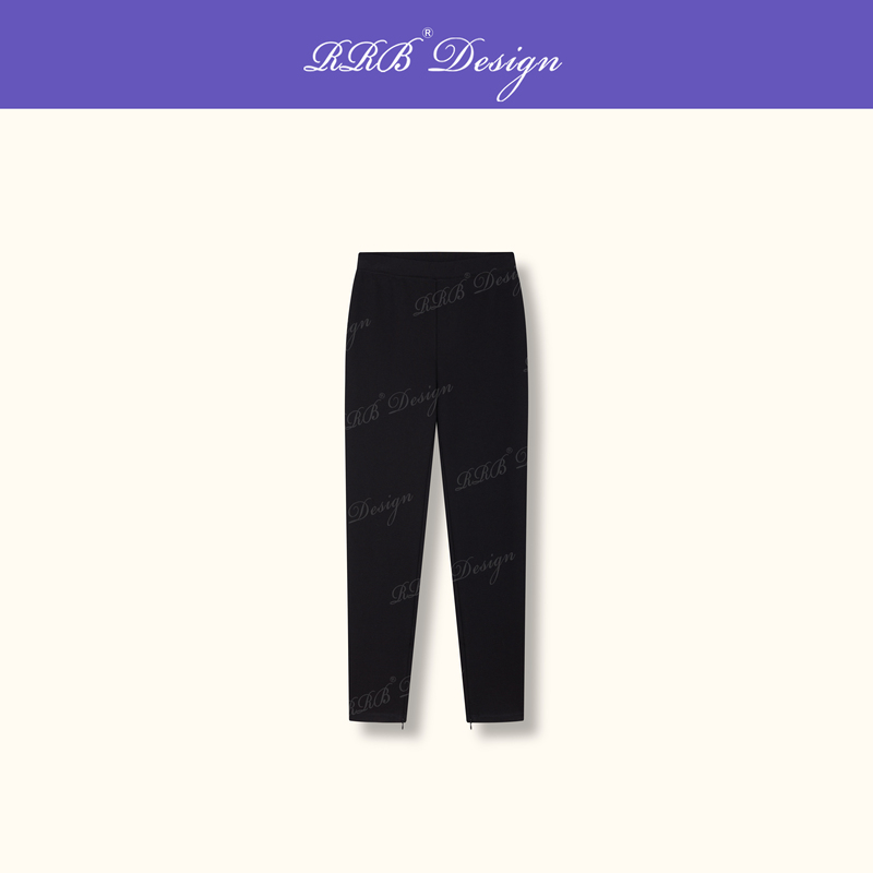 Rrb Design Custom-Woven Shaping Four-Way Stretch Thickened Slim-Fit Zipper Skinny Pants Slimming Leggings