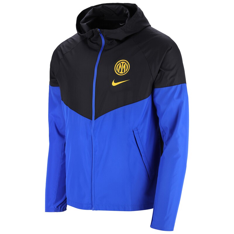 Officially Licensed Inter Milan 26/27 Season Blue and Black Rain Jacket with Hood [in Stock]