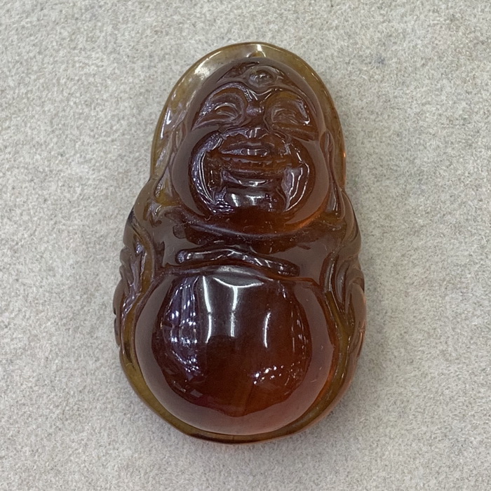 Dexterous jewelery 5831 Myanmar natural amber gold brown Millver pendant laughing Buddha pendant Buddha pendants 5 8 gr-Taobao
