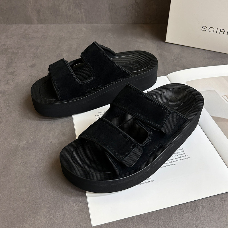 Sgirl Twtw Thick-Soled Height-Increasing Slippers for Women 2026 Summer Outdoor Casual Versatile Beach Sandals Platform Shoes Trendy