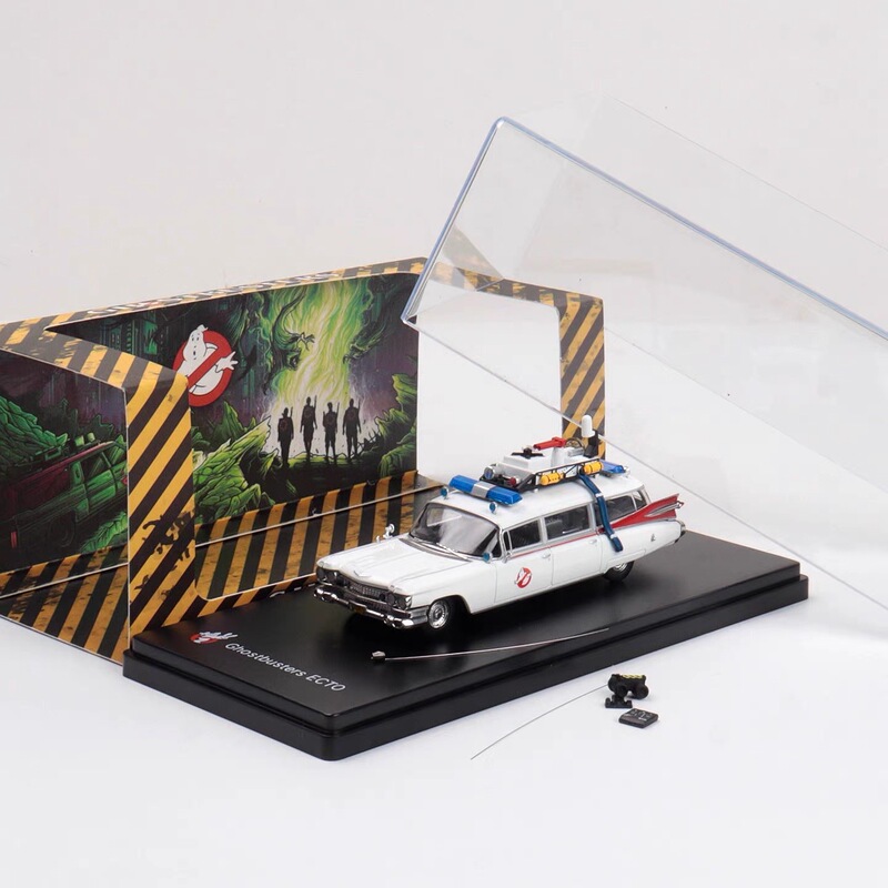 [in Stock] 1:64 Ys Yongsheng Cadillac Miller Ghostbusters Movie Car 1St Generation Alloy