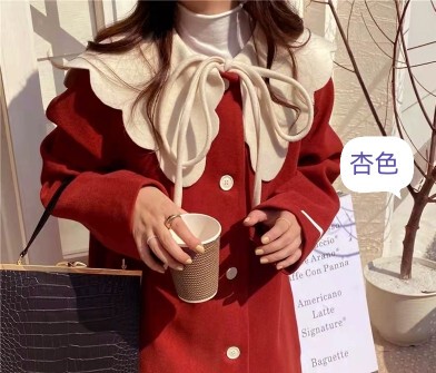 Autumn and Winter Style Outerwear Shawl Collar, Separate Coat Collar, Sweet and Versatile Decorative Fake Collar, Age-Reducing Retro Doll Collar