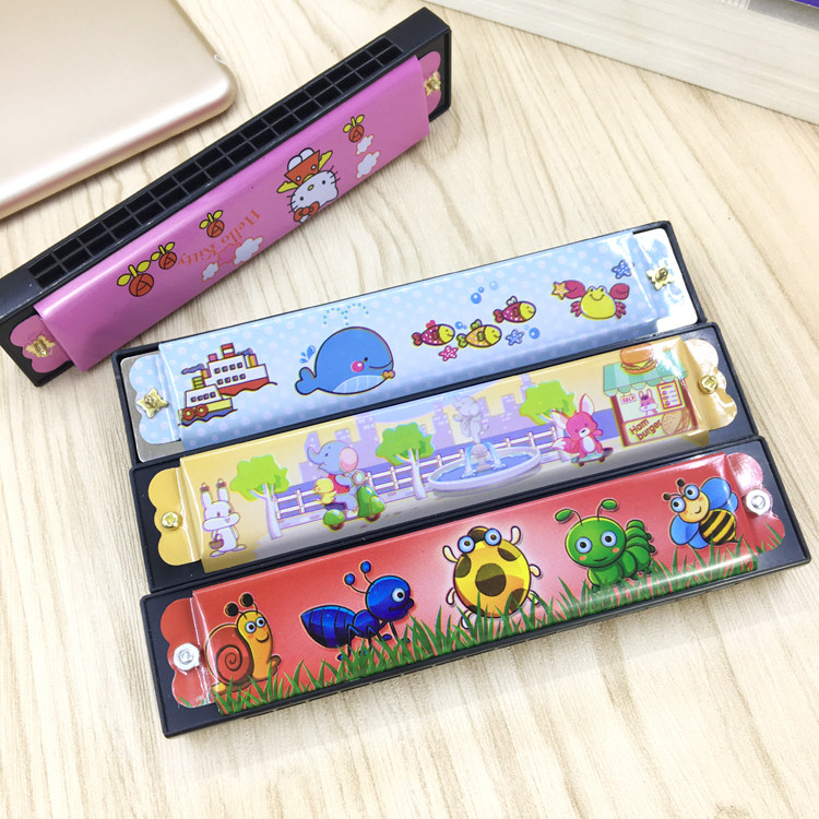 Iron Children Mini Harmonica Cartoon Toy Cute Pattern Baby Beginner Small Harmonica Enlightenment Puzzle Toy