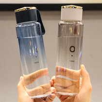 Gradual ins slender High Borosilicate Glass mens car hand Cup trend students high value water Cup leak proof