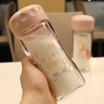  Fashion creative unicorn double-layer heat-resistant high borosilicate explosion-proof glass student soft girl personality tea cup