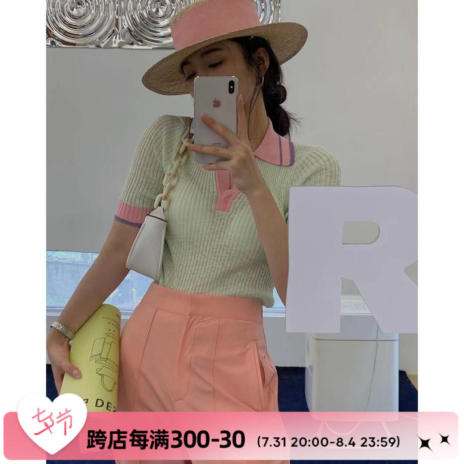 deessesicile8 Fold Academy Wind Reduction Age Cured Collared Cardiovert Polo Shirt With Short Sleeve Polo Shirt Woman Blouse