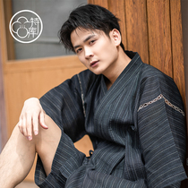 New Japanese mens home Venping summer Japan and wind rope pure cotton bathclothes sweat suit pajamas thin