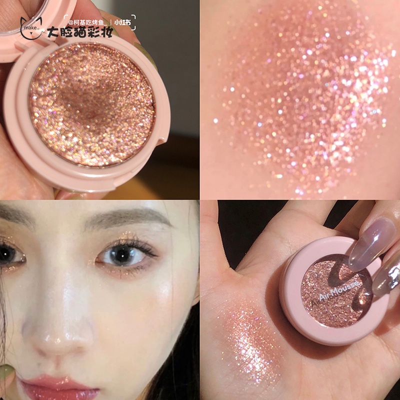 Love Lihut Etude House Eye Shadow Cream BR404 Monochrome Cherry Blossom Air Sensation Mousse White Peach Tea Color