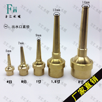 All copper DC nozzle 4 minutes 6 minutes 1 inch universal direct injection adjustable nozzle fountain landscape fountain landscape fountain fish pond courtyard