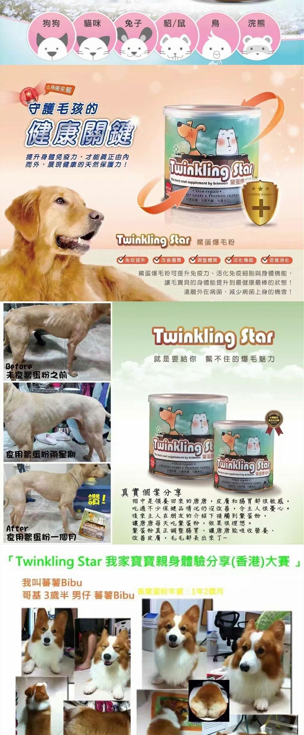 Bột trứng cút Đài Loan 100g bột trứng chim cút Đài Loan Dog cat beauty tóc bột thú cưng tô màu thú cưng đặc biệt - Cat / Dog Health bổ sung cho mèo con uống sữa gì