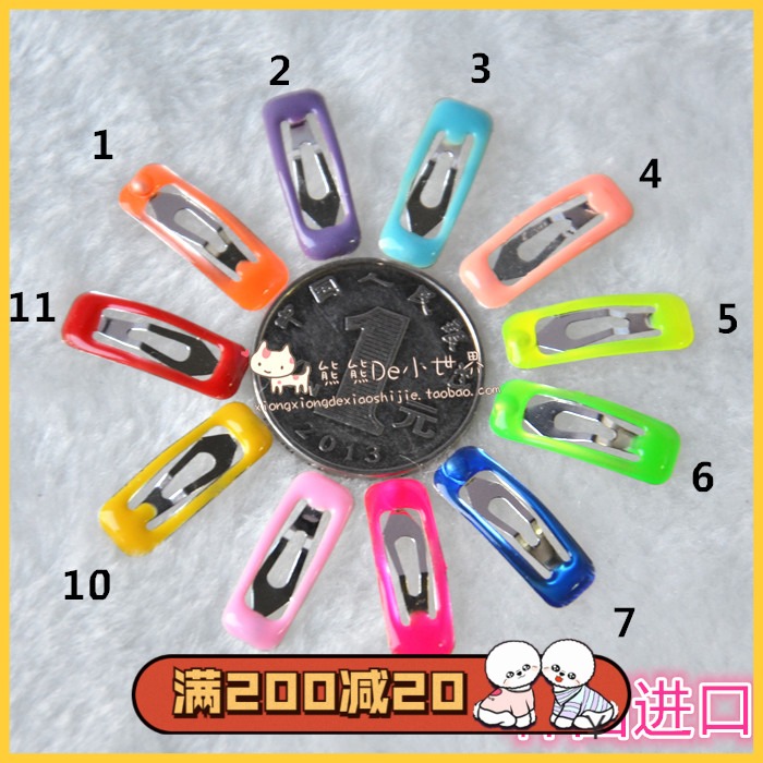 South Korea 2CM Pet square BB clip haircut clip teddy Yorkshire Remain hair clip with hairpin