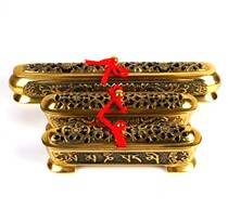 Buddha Pure Bronze Sleeper Oven Six Characters Great Bright Spell Withdrawal of Genuine Incense Lotus Sleeping Incense Stove Sandalwood Stove Stand Line Incense Stove Smoked Incense Stove