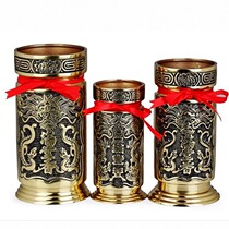 Buddha furniture Buddha Hall Household incense barrel Incense Road Incense case utensils set Incense line Incense burner Incense plug Full hall pure copper incense tube