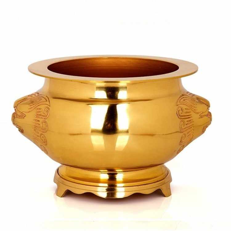 鍍金古銅獅子香爐 鍍金古銅獅子香爐 中国古銅鍍金獅子香炉DR35316