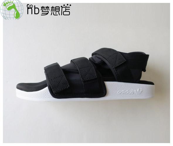 Chính hãng adidas dép cỏ ba lá Velcro dép bãi biển nam giới và phụ nữ mùa hè dép thể thao S75382 dép quai hậu bitis nữ