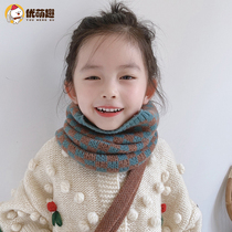Childrens bib warm baby scarf autumn and winter girl princess cute boy Korean child wool collar winter
