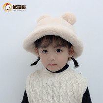Childrens hats autumn and winter Girls cute super cute boy fishermans hat baby 2020 winter small Korean version of tide hat