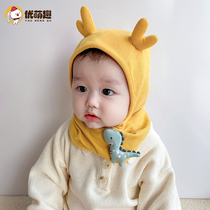 Baby hat autumn and winter baby boy cute super cute female princess baby ear cap newborn winter suit