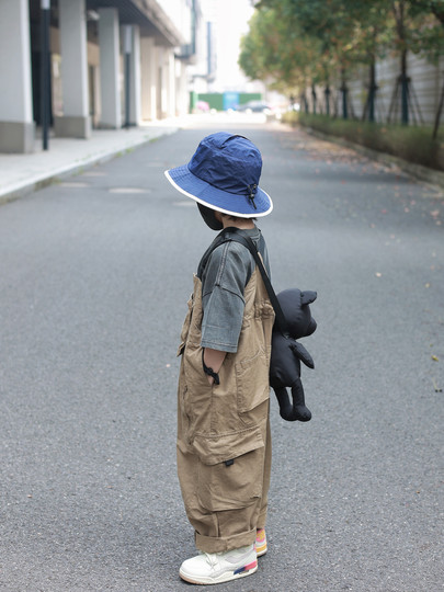 Children's sun protection hat boys 2025 summer new quick-drying sun hat baby thin breathable fisherman hat large brim