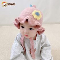 Baby hat Children Baby Princess cute newborn baby wool hat autumn and winter warm ear protection hat Korean version winter