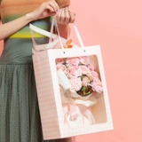 Богиня фестиваль квадратная сетка рука -рука -цветочная сумка цветочная сумка, сумка, сумка, магазин цветочный магазин, цветочный пакет, материал, цветочный букет, подарочный пакет, подарочный пакет