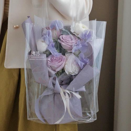 Шоппер, водонепроницаемая прозрачная льняная сумка из ПВХ, подарочная коробка, упаковка, подарок на день рождения