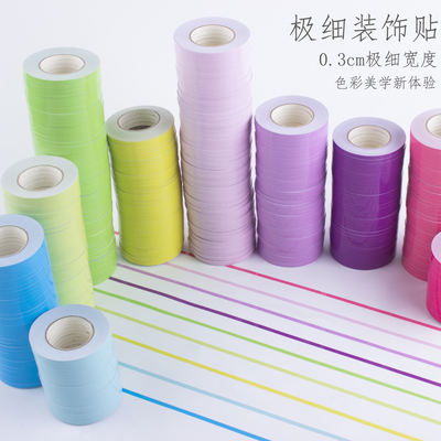 Ultra-fine 0.3 cm colored decorative film, hand-positioned creative stickers, thin strip frame wall stickers, waterproof and wear-resistant