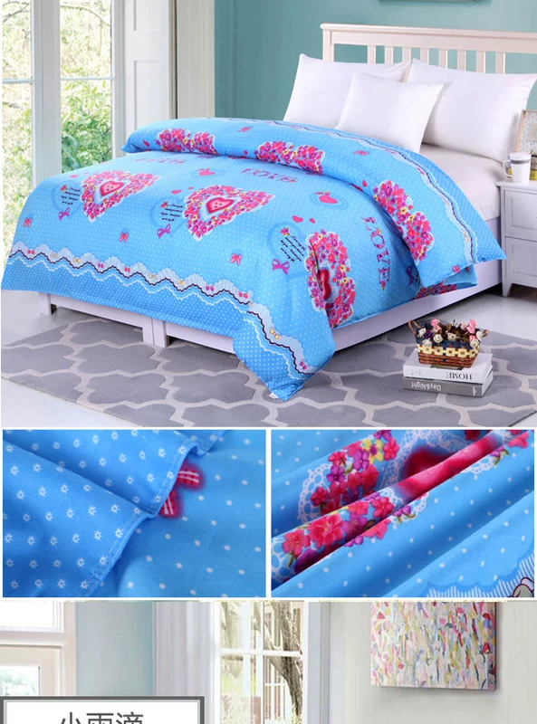 Chăn màu hồng chăn quilt đơn mảnh phim hoạt hình đôi 1,8 × 2,0 mét màu đỏ đám cưới mờ 150x200 nệm bọc - Quilt Covers