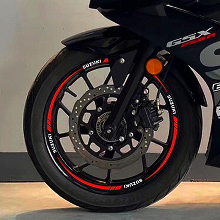 GSX250R hub patch GW250 waterproof reflective rim appliquet DL250 English letter with tire glistening patch