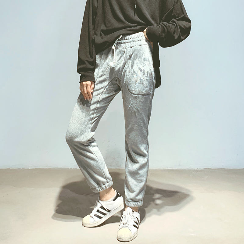 Runaway koala men's and women's P fluff monkey thickened warm cigarette pants outdoor leisure fleece pants winter