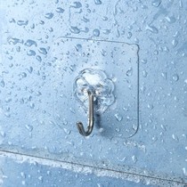 Hook strong adhesive free hole door back hook Kitchen wall load-bearing suction cup Household bathroom sticky hook