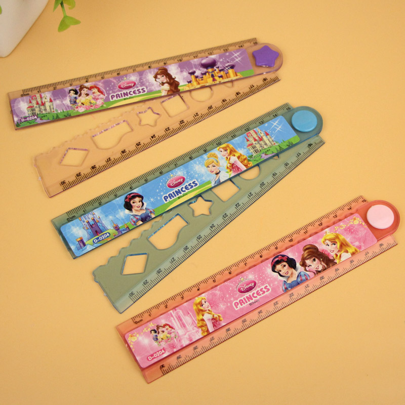 Pupil ruler folding multi-function ruler cartoon ruler expanded 30 from art ruler