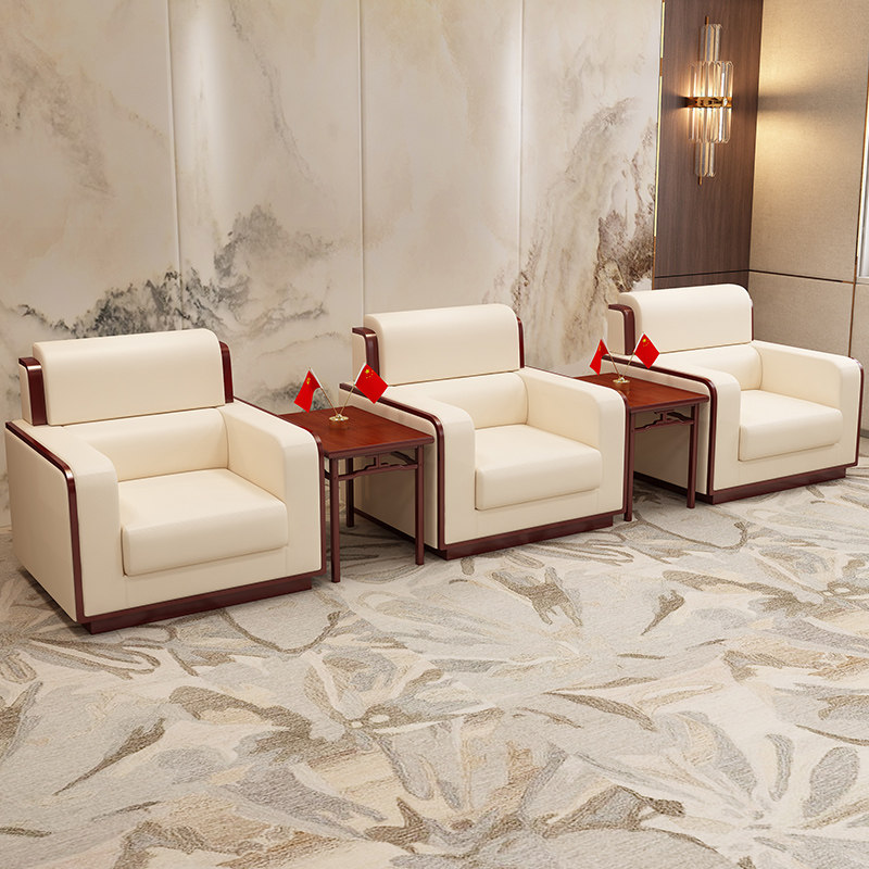 Reception sofa hotel conference room lobby VIP reception room business leaders negotiate office tea table combination leather