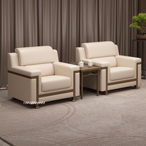 Office sofa VIP reception conference room meeting guests business conference leather art single seat living room coffee table combination