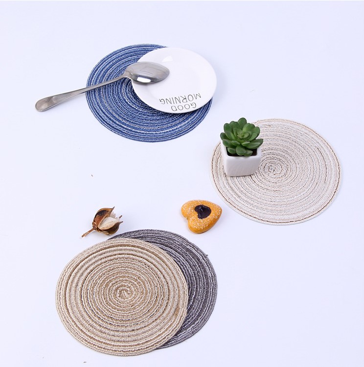 4 kiểu Nhật bảng váy màu thảm pad Tây chống bỏng Bắc Âu sáng tạo mat cách nhà bát đế lót ly mat vải lau tay - Khăn trải bàn vải trải bàn