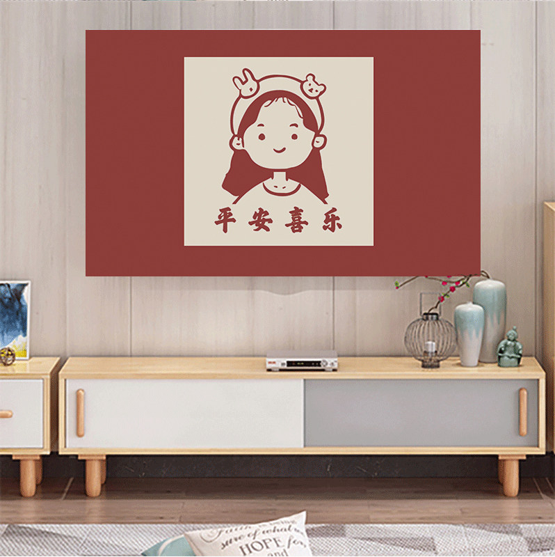 Cartoon cute computer cover towel TV cover cloth dust cloth TV set Computer set dust cover custom
