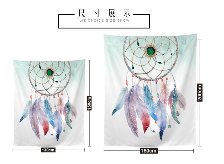 Châu âu và Mỹ ins dream catcher feather cô gái tim phòng ngủ trang trí phòng tấm thảm treo vải nền vải khăn trải bàn vải