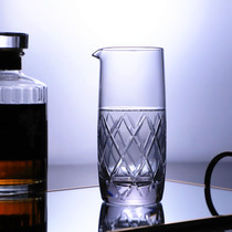 Japanese slicer glass Shaker bar cocktail mixing cup mixingglass handmade carved flower mixing cup