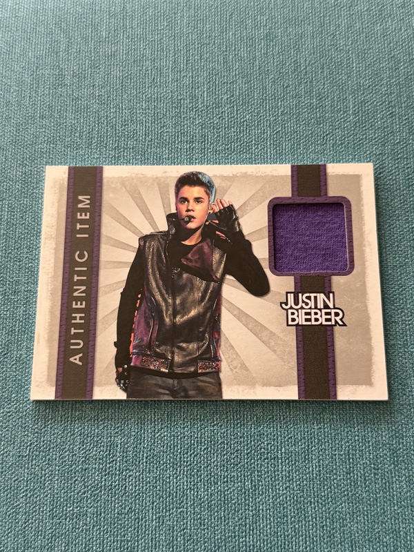 Justin Bieber 2012 Panini Clothing Card