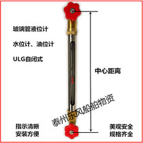 Marine glass tube level gauge ULG self-closing marine level gauge welded water level gauge oil level gauge